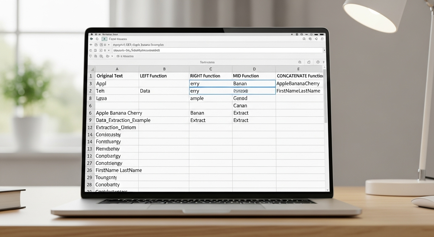 Excel metin fonksiyonları